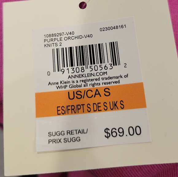 Anne Klein Long Sleeve Knit Top with Button Accents Womens Small 100% Cotton - Picture 3 of 12